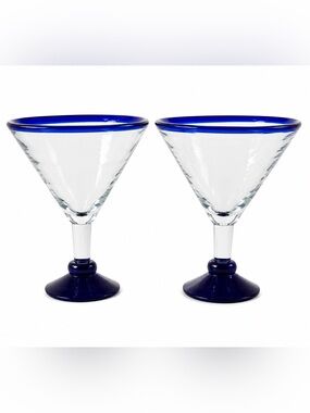 Jumbo hand-blown Mexican margarita or martini glass Set